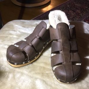 UGG wooden clogs.